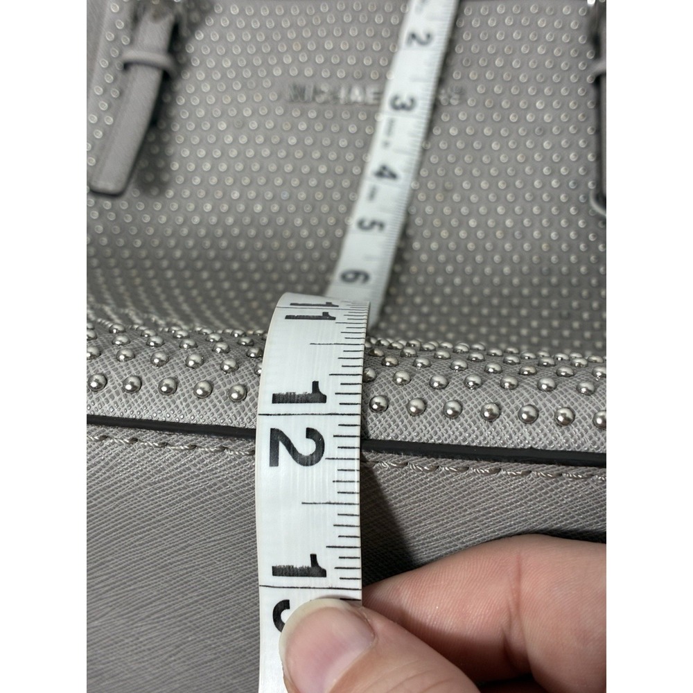 MK Michael Kors Jet Set Micro-Stud Stripe Saffiano Shoulder Bag - Picture 12 of 13
